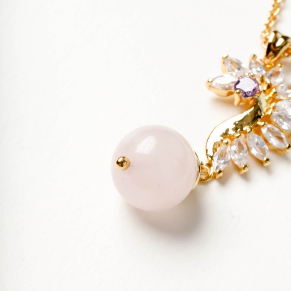 kate spade seahorse pink stone necklace - Picture 4 of 6